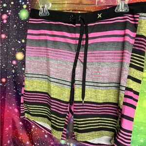 🤑 5 for $25 
Hurley Athletic Shorts Pink and Yellow Stripes